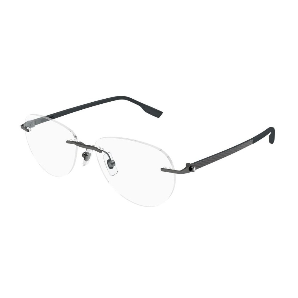 NEW MONTBLANC EYEGLASSES SILVER MEN EYEWEAR MONTBLANC MB0186O 003